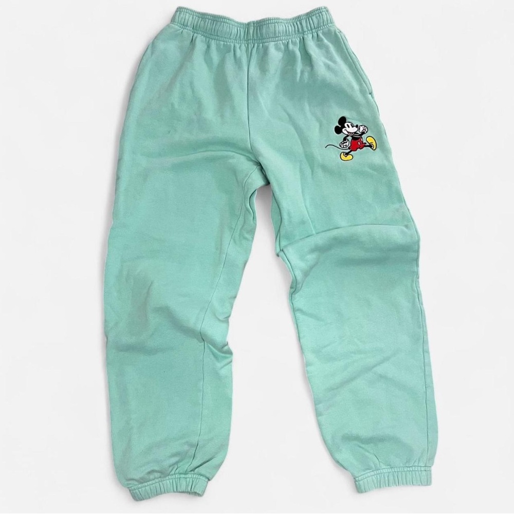 Mickey Mouse mint Joggers embroidered Mickey Small